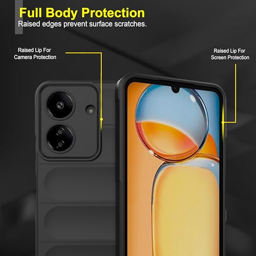Image of Amazon Basics Back Case Cover for Mi Redmi 13C 4G (Silicone Black)