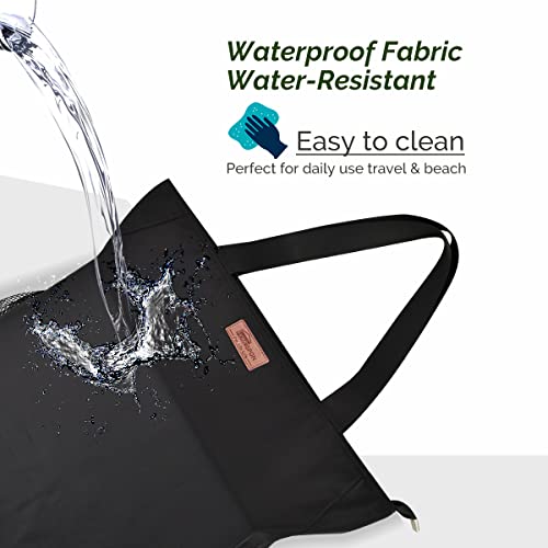 Image of Buringer HOMESPON Large Tote Bag with Pockets shoulder bag Lightweight for Travel Hiking Beach Gym