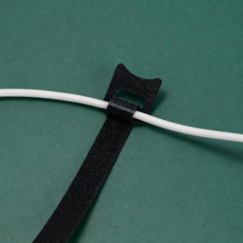 120 unidades de abrazaderas reutilizables de gancho y bucle de 6 pulgadas, correas organizadoras de cables negras para gestión de cables bajo el escritorio, PC y oficina en casa miniatura 4