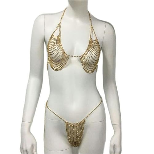 Maillot de bain paillettes strass haut de gamme avec coupe string bikini ajustée
