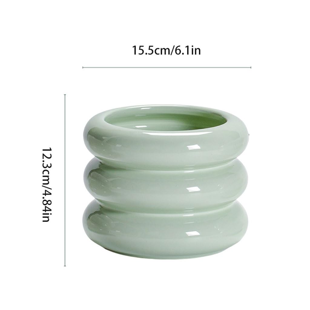 Doniczki ceramiczne Nordic Ceramic Flowerpots, lekkie luksusowe doniczki, odpowiednie na balkony, salony, sypialnie i stoły jadalne Doniczki,B-One Size