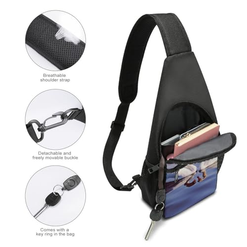 Mochila deportiva tipo sling para viaje y senderismo miniatura 4