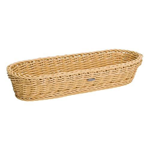 Westmark Cesta multiusos/baguette, apta para hostelería y gastronomía, Ovalada, aprox. 40 x 16 x8 cm, fibra sintética, Saleen Edition, beige claro, 02051730101