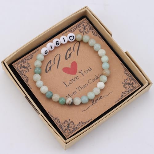 Image of GIGI /NANA /Grandma Birthday Gifts - Porcelain Bracelet, Gigi Blue Willow Bracelet - West Coast Edition, Christmas Valentine's Day Gift for Mom, Grandma, Gigi, Nana