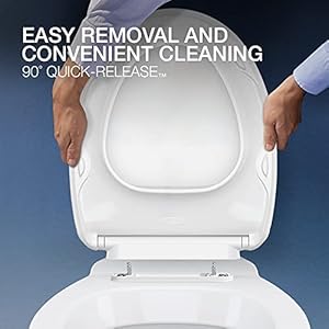 Kohler Oval-Shaped Thin Toilet Seat, Quiet Close, Slim Seat, White (30770IN-0)