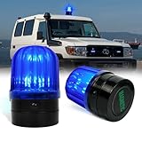 ELLUMIN 6' Flashing Light, Blue LED Strobe Light Beacon with Magnetic Base for Vehicle Forklift Truck Tractor Golf Carts UTV Car Bus and Club Party Show Bar(Blue,1 Pack