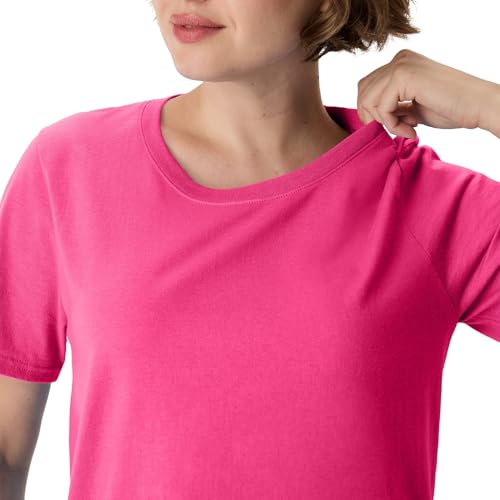 Image of Hanes Women's Perfect-T Crewneck T-Shirt, Lightweight Cotton Short Sleeve Tee for Women