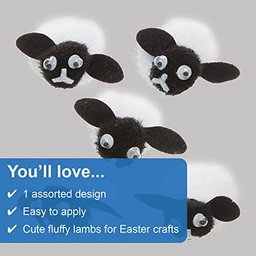 Baker Ross FX478 Mini Easter Lambs - Pack of 15, 3D Easter Embellishments for Kids Crafts, Pastel, 3 cm - Image 3