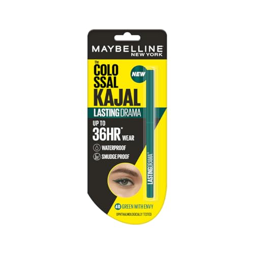 Image of Maybelline New York Colossal Lasting drama Kajal, 40 Green With Envy | 36H Wear, Waterproof, Smudge proof Kajal