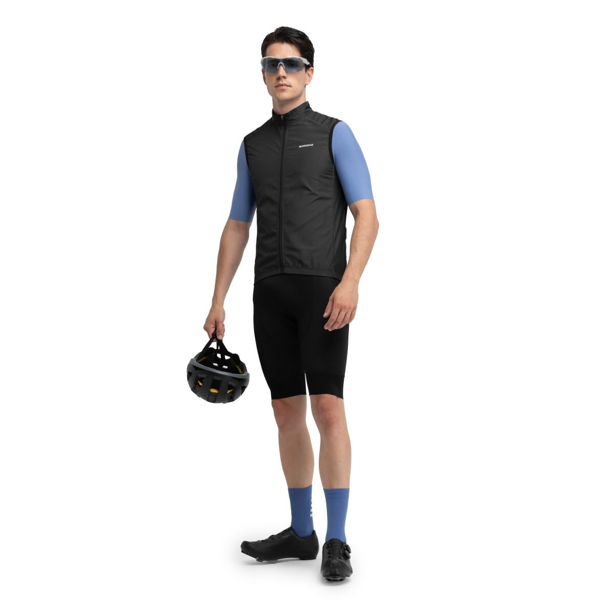 SIROKO Chaleco cortavientos ciclismo V1 Blaast Negro