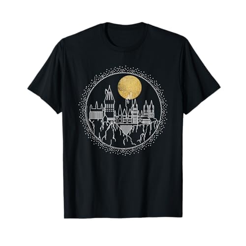 Harry Potter Hogwarts Full Moon Line Art Camiseta