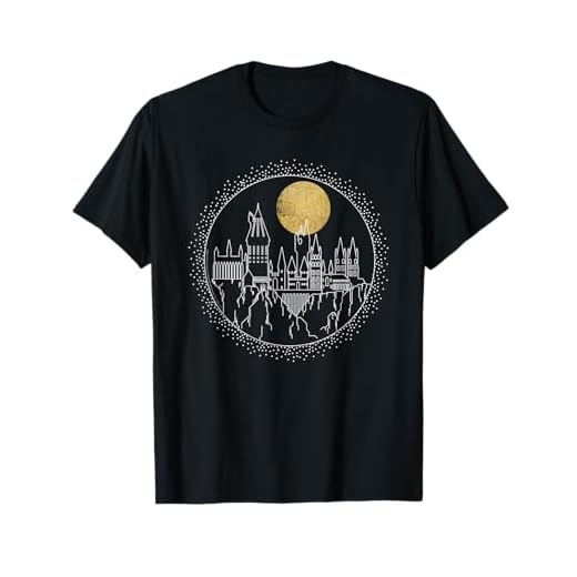 Harry Potter Hogwarts Full Moon Line Art Camiseta