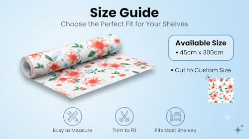 Image of Dribble (45cm X 300cm) Eva Shelf Liner Mat Roll, Non Slip Drawer & Cabinet Liner for Kitchen, Waterproof Oilproof Washable Fridge Mat, Anti Skid Multipurpose Mat (Spring Lavender Red)