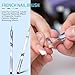 French Nail Brush, 2 Way French Gel Acrylic Nail Art Kolinsky Brush With Dotting Tool for Professional Manicure Cuticle Clean Up Nail Art Design, Wave Pattern Handle (NB125-#10, White)