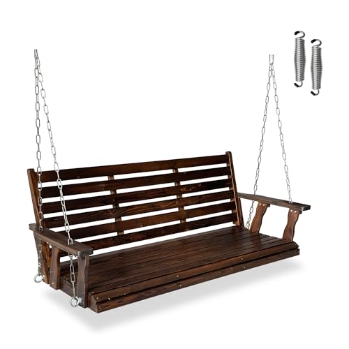 Mega Casa Dark Brown 3-Seater Porch Swing