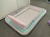 Sloosh Inflatable Tanning Pool Lounger Float-XL, 85' x 57'/2.1 * 1.4m Extra Large Suntan Sun Tan tub for Adults, Bed Blow up, Raft Lounge Floatie, XL-Blushing Pink