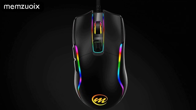 Amazon | memzuoix RGB 有線ゲーミングマウス, 12800DPI 軽量設計, 7