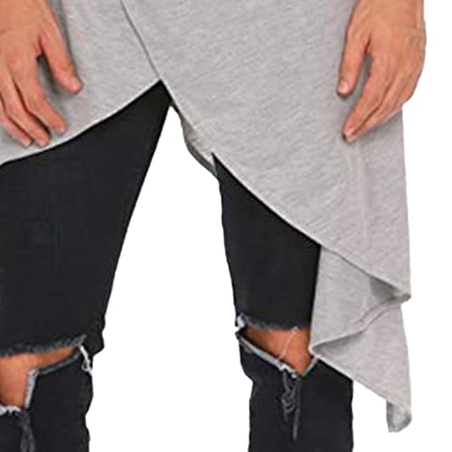 JEShifangjiusu Mens Hipster Long Sleeve Hooded Shirt Fashion Hip Hop Asymmetric T Shirt Casual Hoodies Pullover Sweatshirt4