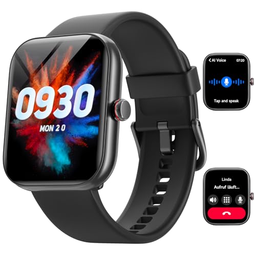 Reloj Inteligente Hombre,1.91'Smartwatch Hombre de Llamada Bluetooth y Alexa, 100 Modo de Reloj Deportivo Hombre y Pulsera Actividad, Frecuencia Cardíaca/Sueño/SpO2, IP68 Reloj Hombre para Android iOS
