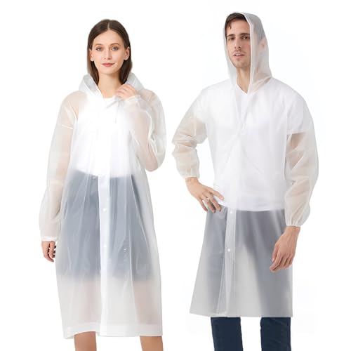 HOOPOE Chubasquero Impermeable,3 Piezas Poncho Impermeable,Chubasquero Plegable Unisex,Poncho Lluvia Portátil Reutilizable,Chubasquero Poncho para Viajes,Senderismo