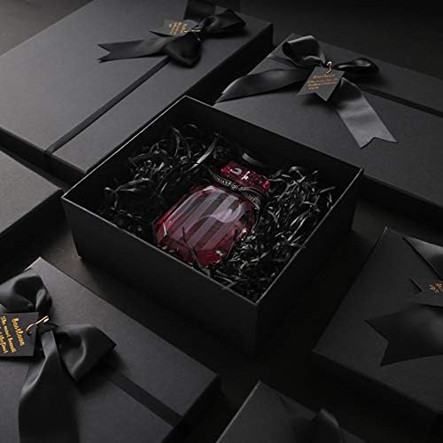 Miniatura 4 de Homeanda Paquete de 3 cajas de cartón negro de diferentes tamaños con tapa superior para cumpleaños, día de la madre, baby showers, Pascua,