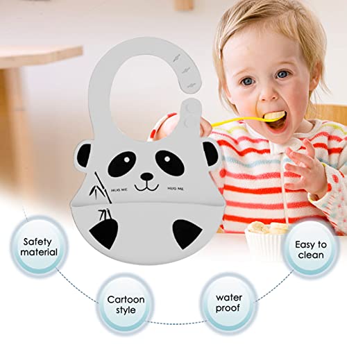 Babadores para bebês para comer, Babadores de silicone para bebês de grau alimentício, babadores par