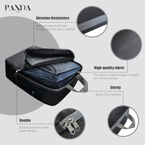 Panda Joys PJ-COMP-4P-BLACK 4 Set Compression Packing Cubes Travel thumb #3