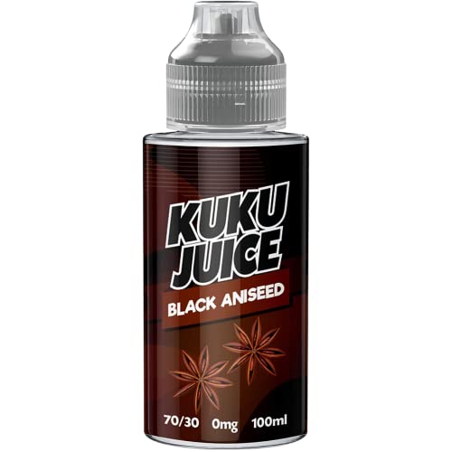 Four-100ml-Black-Aniseed-70VG30PG-Vape-ELiquid-Vaping-No-Nicotine-0mg-120ml-Bottle-Short-Fill-Kuku-Juice-E-Liquid