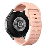MURVE Cinturino in silicone per Samsung Galaxy Watch 6/5/4 44 mm, 40 mm, 6/4 Classic, 43 mm, 47 mm, cinturino per Huawei Watch GT3 4Pro (rosa sabbia, 20 mm)