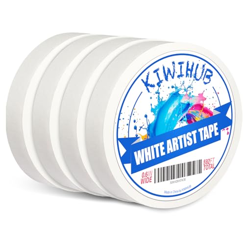 KIWIHUB 4 Packs Artist Tape for Watercolor Paper...