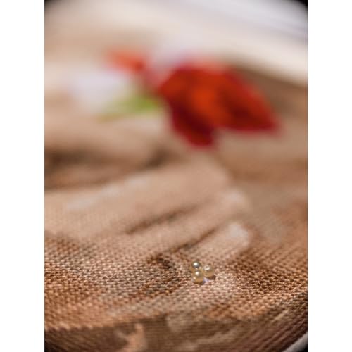 Image of Vervaco Wedding Rose Counted Cross Stitch Kit 21 x 28 cm