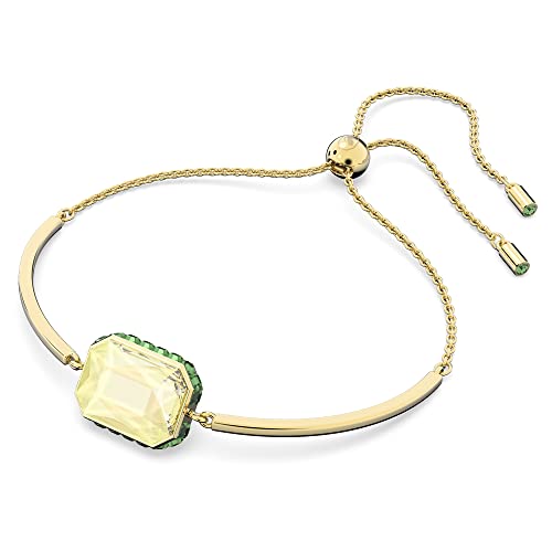 Swarovski Orbita Bracelet, Octagonal Cut Multi Coloured Crystals, Gold-tone Plated from the Orbita Collection