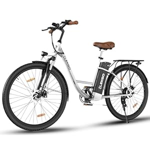 ELEKGO Elektrische fiets met 28 inch (71 cm) voor dames en heren, 7 versnellingen, 12 Ah, 36 V afneembare accu, stadsfiets met volwassenen, snelheid tot 25 km/u, maximaal voortzetting 35-90 km