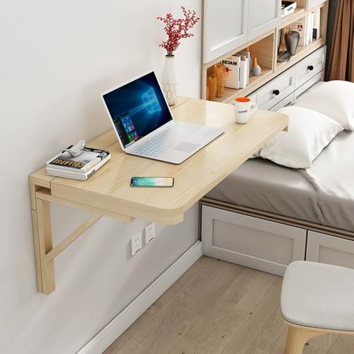 Table pliante murale en bois 80x40 cm pour gain de place optimal - 5