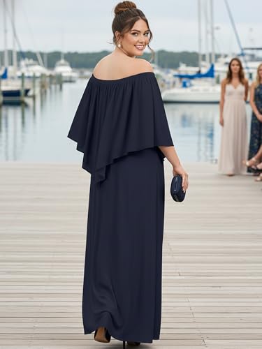 Image of KOH KOH Womens Strapless Off Shoulder Flattering Cocktail Maxi Dress Gown