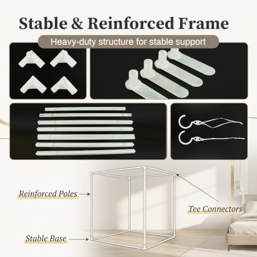 Image of HASTHIP Single Princess Style Mosquito Net Canopy for Bedroom