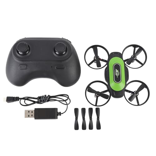 Luocute Quadcopter Mini Dron, Drones Fáciles de Volar con Sujeción de Altitud, 360 Flips, un Aterrizaje Clave de Despegue para Principiantes, 2.4Ghz RC Juguete Interior Al Aire, 1/2 (2 baterías)