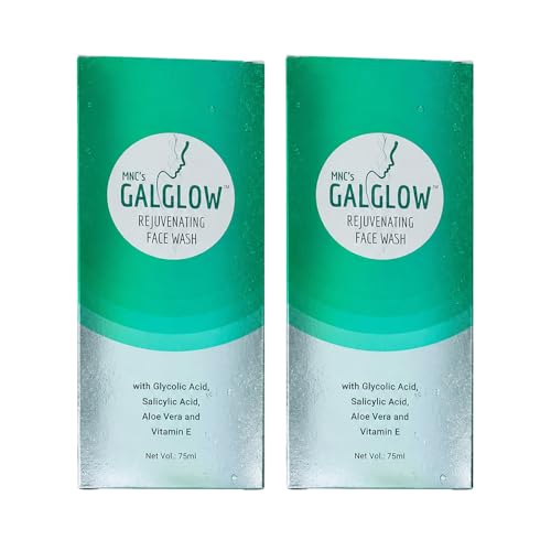 Image of GALGLOW Face Wash Brightening Cleanser Gel for Men & Women | Deep Cleansing Face Wash | Helps Reduce Acne & Excess Oil | Suitable for All Skin Types | Pack of 2, 75ml Each