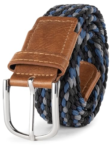 Indicode Unisex Anders Gürtel 40mm breit | Metall Gürtelschnalle & Kunstleder-Riemen Navy, 115