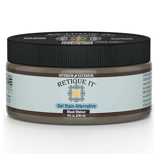 Gel Stain by Retique It, Thin Water-Based Gel Stain/Paint Glaze and Wood Stain Hybrid Black Walnut