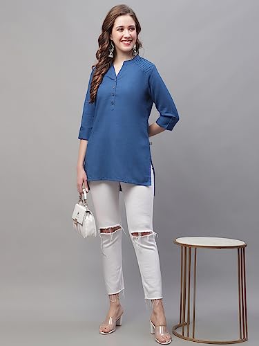 Image of Pistaa's Women's Cotton Relaxed Fit Short Kurti