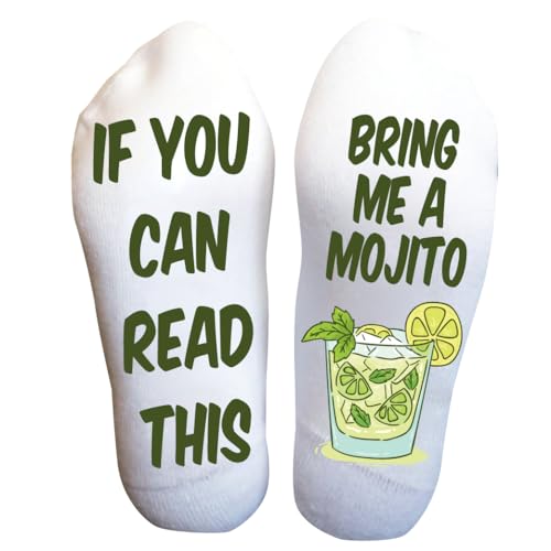 Funky Fun Mojito Socks - Cocktail Funny Gift for Men & Women, Christmas Stocking Stuffers