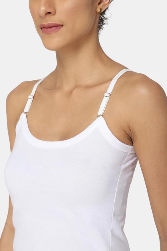 Image of Intimacy Cotton Camisole for Women with Adjustable Straps - Soft & Breathable Everyday Wear Slip for Women