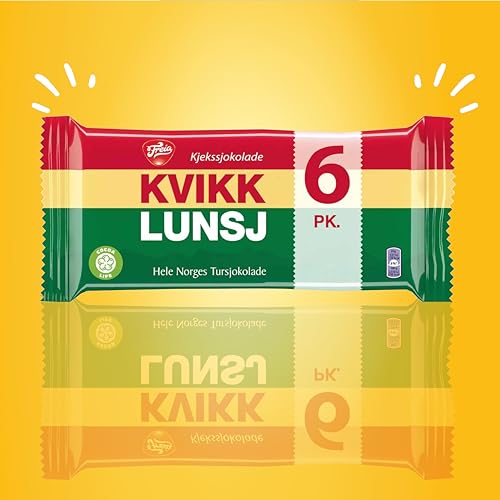 Kvikklunsj – Chocolate Covered Wafers from Freia - Norwegian Chocolate from Norway, Milk Chocolate Bars (6-Pack x 47gram)