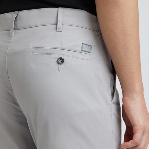 Image of Colorplus Men's Cotton Blend Solid Piece Dyed Pattern Contemporary Fit Flat Front Casual Trouser