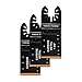 TWIN-TOWN 3-pack Oscillating Multitool Blade Carbide Saw Blades for Hard Material/Metal/Nails/Bolts/Screws