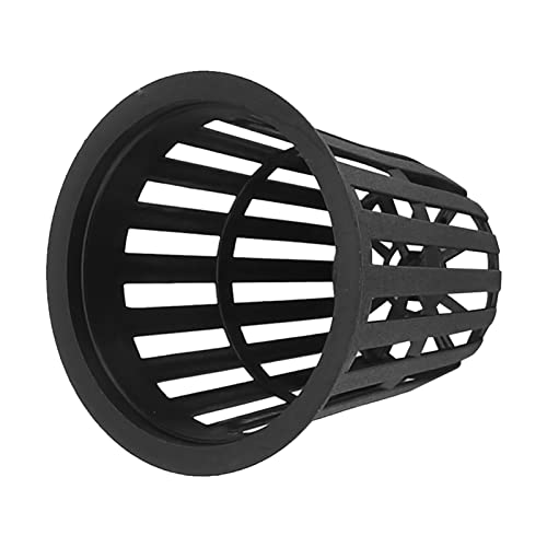 Fydun Hydroponic Basket, 10pcs Plastic Cultivation Planting Basket 10pcs Set Bucket Lid Garden Flower Pots Hydroponic Soilless 5.5cm Net Cups Plastic Net Cups Cup Plant (Black) - Image 7