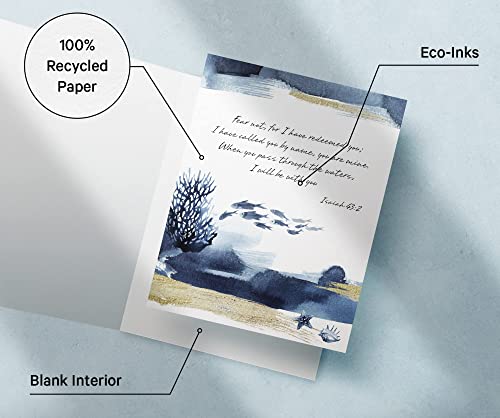 Image of Twigs Paper Christian Sympathy Cards, 24 Bible Verse Blank Note Cards | Matching envelopes included, prayer & get well notes, thinking of you, comfort for loss of a loved one