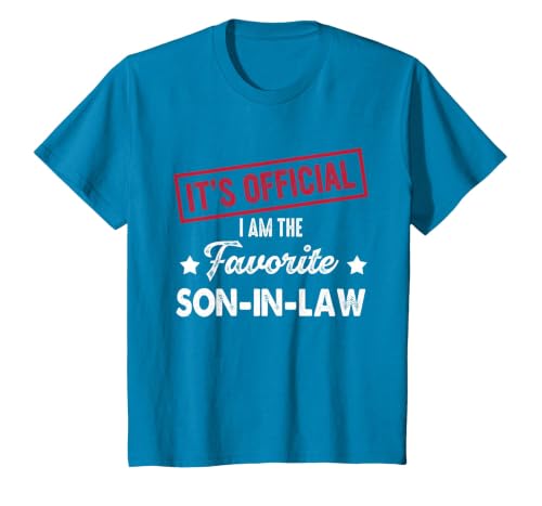 It's Official I'm The Favorite Son-in-Law T-Shirt, Youth, Sapphire Blue, 3T