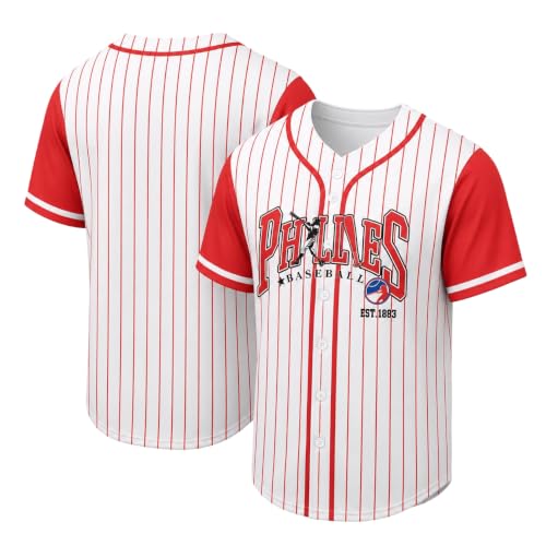 Camiseta de Béisbol para Hombre, Jugador de Béisbol, Secado Rápido con Botones